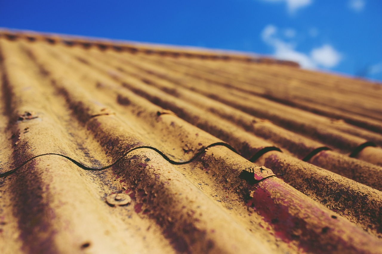 asbestic tile, roof, old